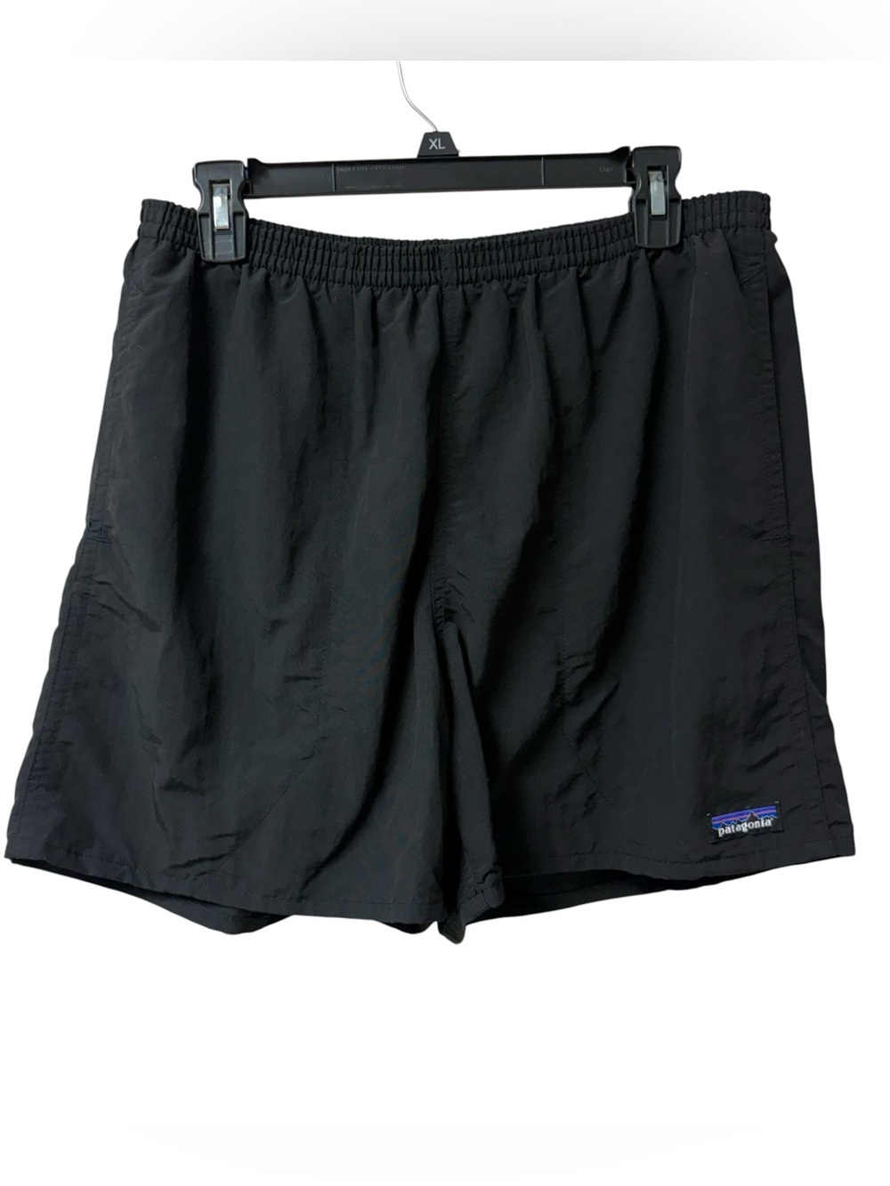 Patagonia Baggies Lined 5” Quick-Dry Nylon Signature Logo Black Shorts Large New
